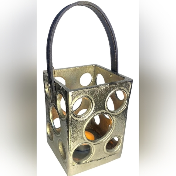 Handmade Aluminium Casted Silver Tea Light and Candle Holder - Hanging/Table Top - Picture 2 of 5